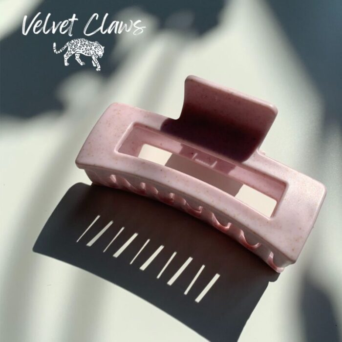 Velvet Claws Hair Clip The Jada in Baby Pink Speckle Claw Clip in Velvet Travel Bag 5 7fc5dbf6 42f0 4abf 9aaf 10b727c5cc6c