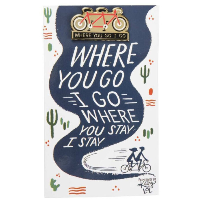 Where You Go I Go Where You Stay I Stay Enamel Pin in Tandem Bike 2 34698d7c 4753 4e27 a842 eb16533b6a55