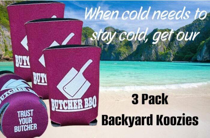 butcher bbq 3 pack backyard koozies 39027964018933