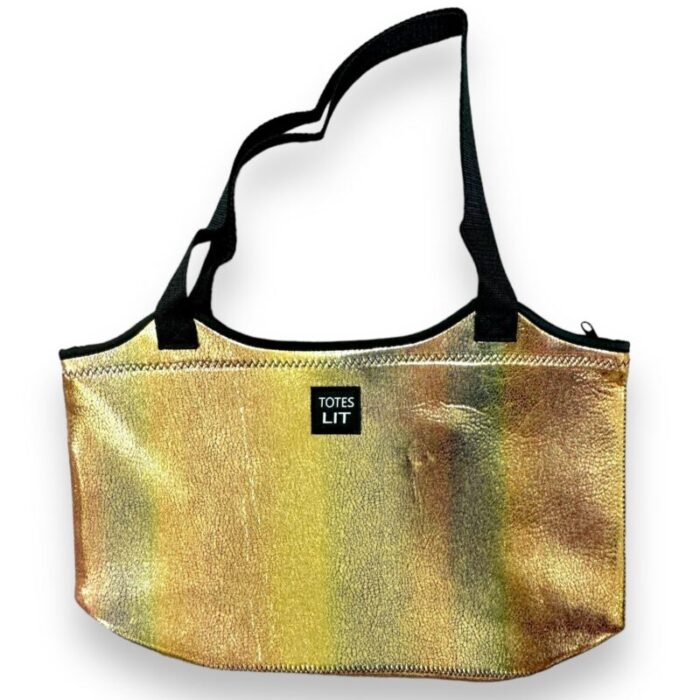 glimmering gold neoprene totedrink handlers 516253