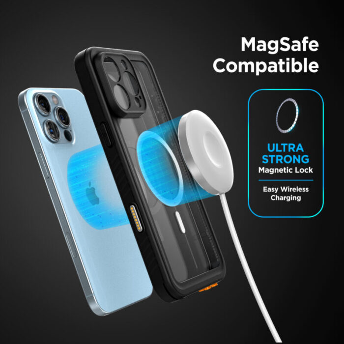 iPhone 16 Pro Waterproof Magsafe Case with Magentic Ring Grip EWP441 6