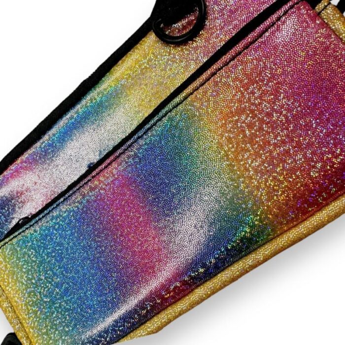 iridescent rainbow cross body pursedrink handlers 100662