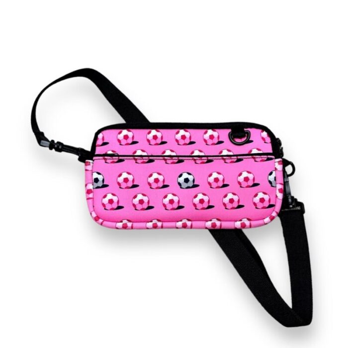 pink soccer cross body pursedrink handlers 233736