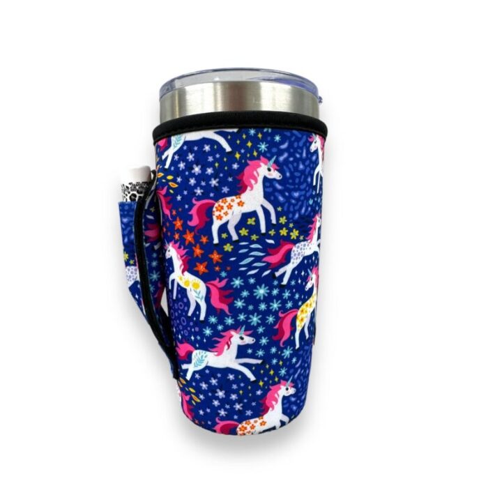 unicorns 20oz large coffee tea tumbler handlerdrink handlers 884449